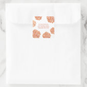 Oranje herfstbloesem burst adres Sticker (Tas)