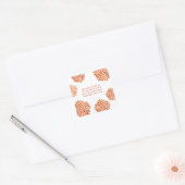 Oranje herfstbloesem burst adres Sticker (Envelop)