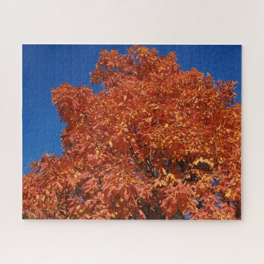 Oranje herfstboombladeren Puzzle Legpuzzel (Horizontaal)