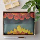 Oranje herfstboomillustratie met quilling - groot tissuepapier (Geschenk)