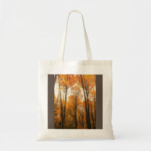 Oranje herfstbos tote bag