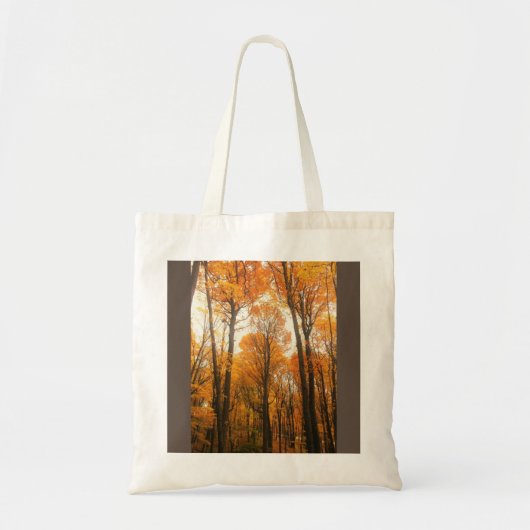 Oranje herfstbos tote bag (Voorkant)