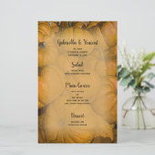Oranje herfstmenu Pumpkins Wedding (Staand voorkant)