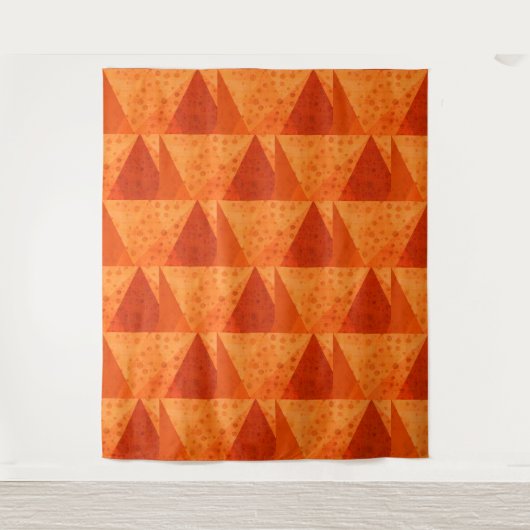 Oranje herfstpatroon van het  Abstracte Naherfstel Wandkleed (Voorkant)