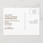 Oranje herten + Camo Verjaardag Briefkaart Uitnodi (Achterkant)