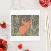 Oranje herten hoofd Camo Jagen Verjaardag servette Servetten (Insitu)