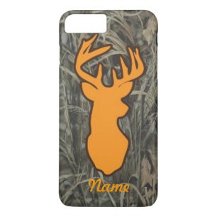 Oranje hertenhoofd camouflage telefoonhoes iPhone 8/7 plus hoesje
