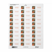 Oranje hertenjacht camouflage Adresetiketten Etiket (Full Sheet)