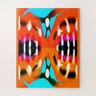 Oranje hete ruimte kunst legpuzzel