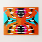Oranje hete ruimte kunst legpuzzel (Horizontaal)