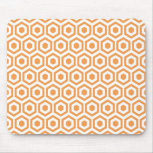 Oranje Hexagon Honeycomb Muismat