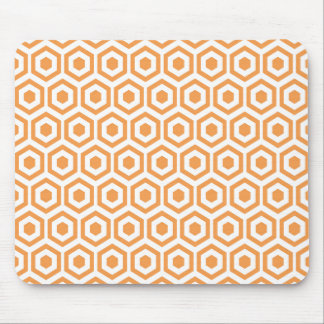 Oranje Hexagon Honeycomb Muismat