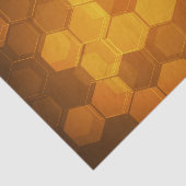Oranje hexagonpatroon van honingraat tissuepapier (Detail)