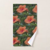 Oranje Hibiscus Bad Handdoek (Handdoek)