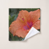 Oranje Hibiscus Bad Handdoek (Wasdoekje)