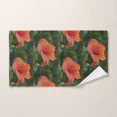 Oranje Hibiscus Bad Handdoek (Handdoek)