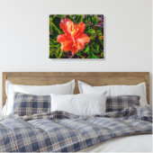 Oranje Hibiscus Beauty Canvas Afdruk (Insitu (Slaapkamer))