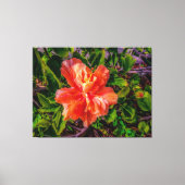 Oranje Hibiscus Beauty Canvas Afdruk (Voorkant)