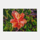 Oranje Hibiscus Beauty Deurmat (Voorkant)
