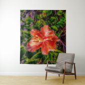 Oranje Hibiscus Beauty Wandkleed (In situ)
