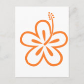 Oranje hibiscus bloem briefkaart (Voorkant)