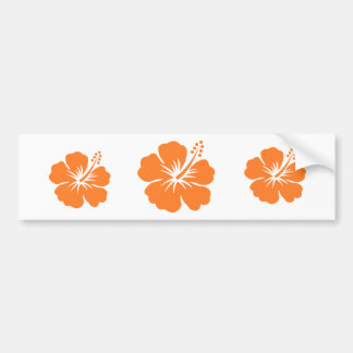 Oranje hibiscus bloem bumpersticker