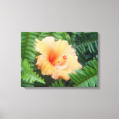 Oranje Hibiscus Bloem Canvas Afdruk (Voorkant)