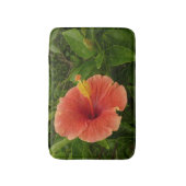 Oranje Hibiscus Bloem Tropische Bloemen Badmat (Voorkant Verticaal)