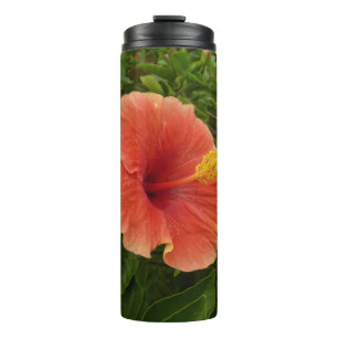 Oranje Hibiscus Bloem Tropische Bloemen Thermosbeker