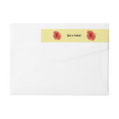 Oranje Hibiscus Bloem Tropische Floral (Achterkant)