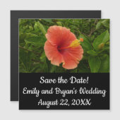 Oranje Hibiscus Bloem Tropische Floral (Voorkant / Achterkant)