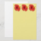 Oranje Hibiscus Bloem Tropische Floral Briefpapier (Voorkant / Achterkant)