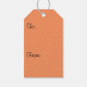 Oranje Hibiscus Bloem Tropische Floral Cadeaulabel (Achterkant)