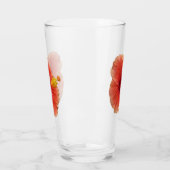 Oranje Hibiscus Bloem Tropische Floral Glas (Links)