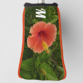 Oranje Hibiscus Bloem Tropische Floral Golfheadcover (Draai 90)