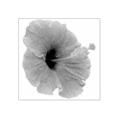 Oranje Hibiscus Bloem Tropische Floral Rubberstempel (Afrduk)