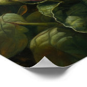 Oranje Hibiscus Bloemen Art Print Poster (Hoek)