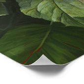 Oranje Hibiscus Bloemenkunst Print Poster (Hoek)