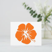 Oranje Hibiscus Briefkaart (Staand voorkant)