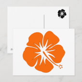 Oranje Hibiscus Briefkaart (Voorkant / Achterkant)