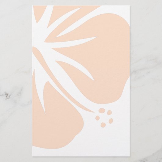 Oranje Hibiscus Briefpapier (Voorkant)