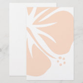 Oranje Hibiscus Briefpapier (Voorkant / Achterkant)