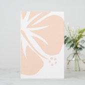 Oranje Hibiscus Briefpapier (Staand voorkant)