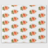 Oranje Hibiscus Cadeaupapier (Vlak)