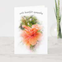 Oranje Hibiscus Condoleance
