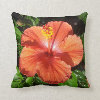 Oranje Hibiscus Cushion Kussen