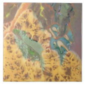 Oranje Hibiscus Deel 12 van 12 Keramische Tegel Tegeltje (Voorkant)