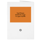 Oranje Hibiscus Flower Bloom Kaart (Achterkant)