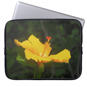 Oranje Hibiscus Flower Laptop Sleeve