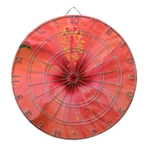 Oranje Hibiscus Flower Macro Dart Board Dartbord